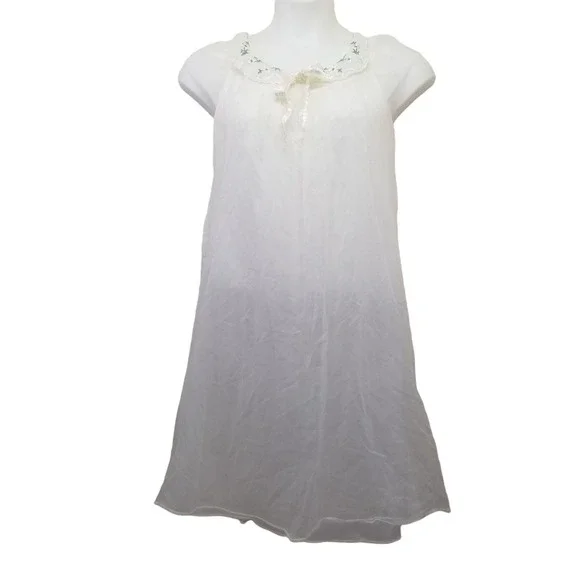 Peignoir M Nightgown Robe Set Negligee Sheer‎ Chiffon Lingerie Fairie Princess - Picture 12 of 12